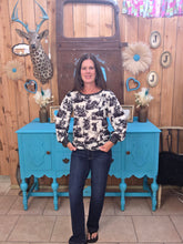 Load image into Gallery viewer, Rodeo Dotty Top With Horses