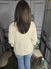 Load image into Gallery viewer, Oatmeal Sweater With Bow Tie