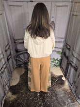 Load image into Gallery viewer, Rust Flower Patchwork Terry Knit Pant
