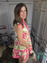 Load image into Gallery viewer, Floral Printed Sleeveless V Neck Dress