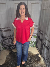 Load image into Gallery viewer, Effortless Prep Top-Red