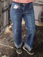 Load image into Gallery viewer, Risen Slouchy Crop Wide Cuff Jeans