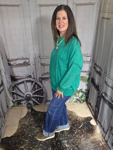 Load image into Gallery viewer, Brushed Crew Neck Sweater-Kelly Green