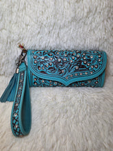 Load image into Gallery viewer, Wildflower Story Handtooled Leather Wallet