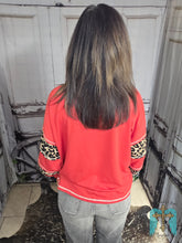 Load image into Gallery viewer, French Terry Mix And Match Top With Leopard Print