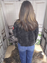 Load image into Gallery viewer, Corduroy Jacket With Hearts-Black