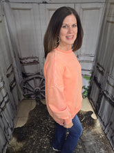 Load image into Gallery viewer, Coral Acid Washed Sweatshirt w/pockets