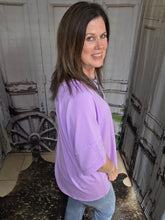 Load image into Gallery viewer, Solid Raw Hem Top-Lilac