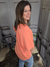 Load image into Gallery viewer, Solid Raw Hem Top-Apricot