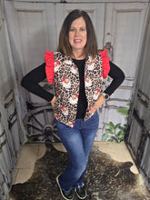 Load image into Gallery viewer, Santa And Leopard Puffer Vest