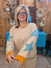 Load image into Gallery viewer, Sage & Fig Stardust Tan with Turquoise Star Lounge Set - Jeans Jewels and Jesus Boutique