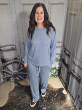 Load image into Gallery viewer, Soft Lounge/pajama Set-Dusty Blue - Jeans Jewels and Jesus Boutique