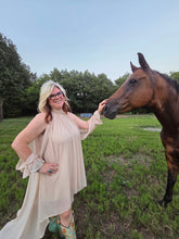 Load image into Gallery viewer, Spring High-Low Halter Maxi Dress-Cream - Jeans Jewels and Jesus Boutique