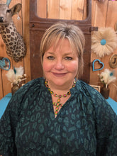 Load image into Gallery viewer, Umgee Teal Leopard Whisper Top - Jeans Jewels and Jesus Boutique