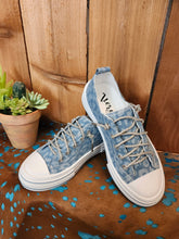 Load image into Gallery viewer, Very G Aman Leopard Denim Sneakers - Jeans Jewels and Jesus Boutique