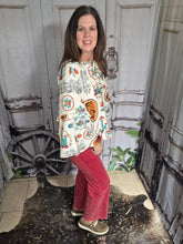 Load image into Gallery viewer, Western Peasant Blouse - Jeans Jewels and Jesus Boutique