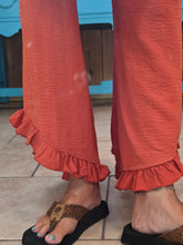 Load image into Gallery viewer, Western Ruffled Wide Leg Pants-Orange - Jeans Jewels and Jesus Boutique