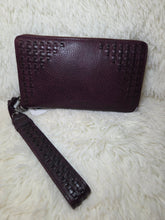 Load image into Gallery viewer, Zidana Elko Braided Veg Tanned Leather Wallet-Merlot Smoke - Jeans Jewels and Jesus Boutique
