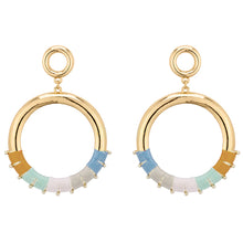 Load image into Gallery viewer, Circle Thread Post Earrings - 5 Colors