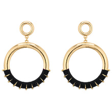 Load image into Gallery viewer, Circle Thread Post Earrings - 5 Colors