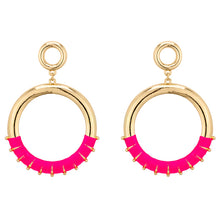Load image into Gallery viewer, Circle Thread Post Earrings - 5 Colors