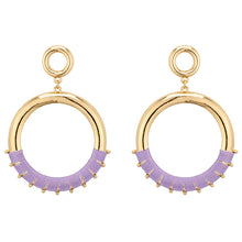 Load image into Gallery viewer, Circle Thread Post Earrings - 5 Colors
