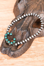 Load image into Gallery viewer, Turquoise Beaded Initial Silver Pearl Bracelet - 15 Letters - Jeans Jewels and Jesus Boutique