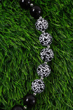 Load image into Gallery viewer, Girls Bubble Gum Necklace - Black &amp; White Spotted

