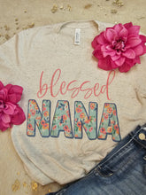 Load image into Gallery viewer, Nana Floral Blessed Tee
