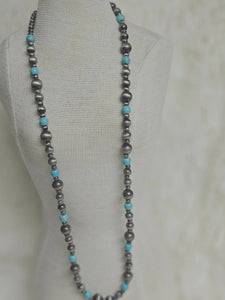 Navajo Style Pearl & Bead Necklace