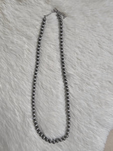 24" Navajo Style Pearl Necklace