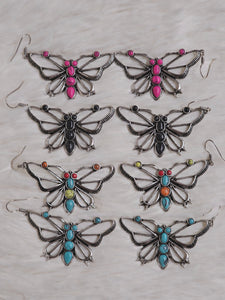 Western Butterfly Dangle Earring - 4 Colors