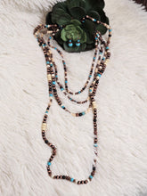 Load image into Gallery viewer, Western Navajo Style Pearl and Bead Layered Necklace Set - 2 Colors
