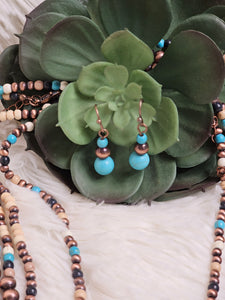 Western Navajo Style Pearl and Bead Layered Necklace Set - 2 Colors