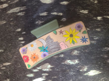 Load image into Gallery viewer, Hand Tooled &amp; Painted Hair Clip
