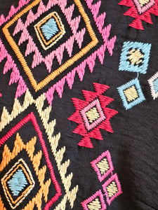 Savanna Jane Embroidered Top-Black