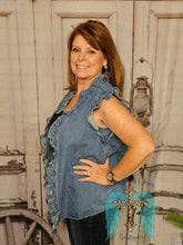 Load image into Gallery viewer, Double Ruffle Detail Sleeveless Top
