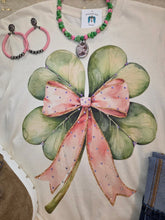 Load image into Gallery viewer, 4 Leaf Clover With Pink Bow - Jeans Jewels and Jesus Boutique
