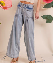 Load image into Gallery viewer, Washed Denim Wide Leg Pants
