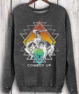 Cowboy Up Mineral Black Sweatshirt