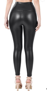 Black Faux Leather Legging