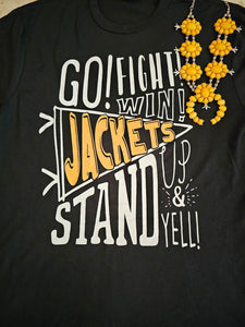Go Fight Win - Black and Gold Graphic Tee