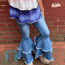 Load image into Gallery viewer, Girls Light Blue Denim Bell Bottoms
