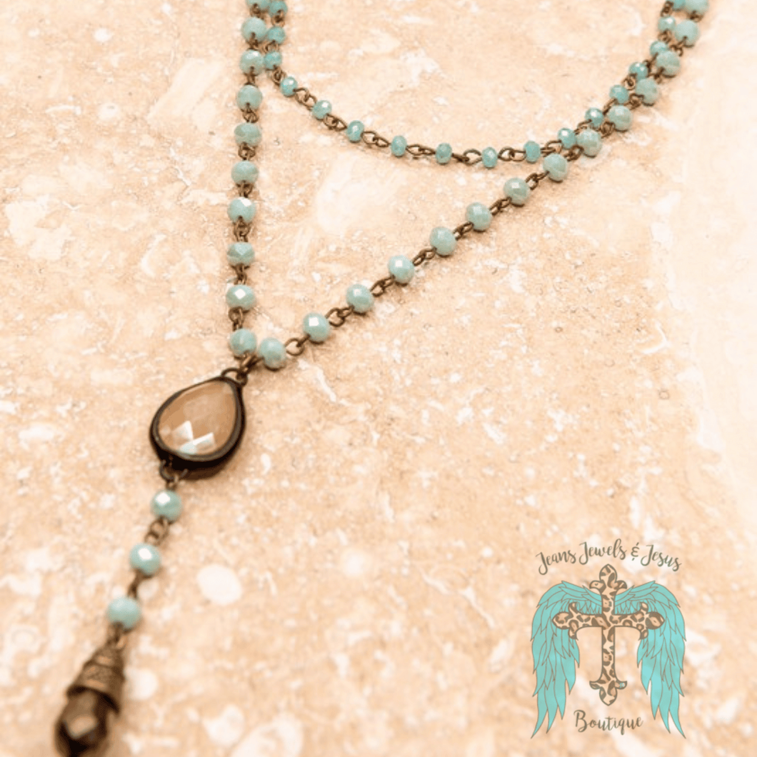 Nora Necklace Smokey Turquoise