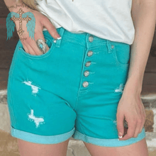 Load image into Gallery viewer, Turquoise Walking Shorts
