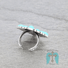Load image into Gallery viewer, Western Buffalo Coin Stone Cuff Ring
