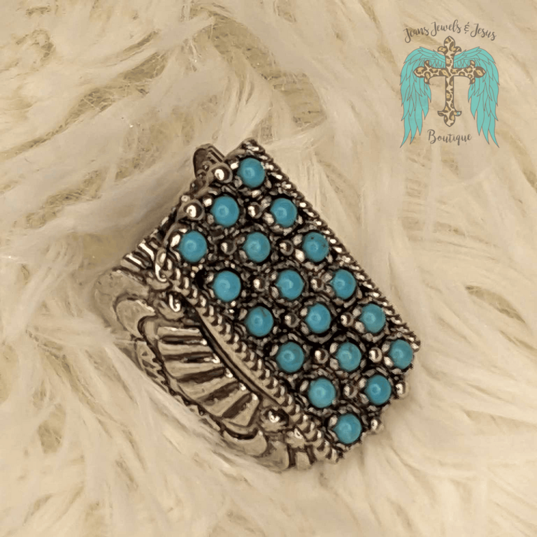 Western Design Stone Cuff Ring - 2 Colors