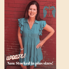 Load image into Gallery viewer, Jade Ruffles and Summer Days Dress
