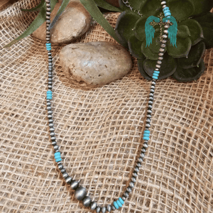 Silver Cliff Beaded Necklace - 2 Colors