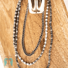 Load image into Gallery viewer, Wild Ridge Layered Silver Pearl White Necklace

